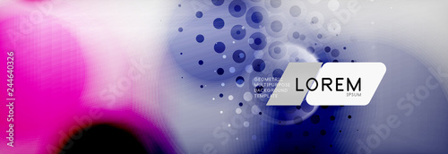 Background abstract - blurred dotted color circle shape, techno bubbles