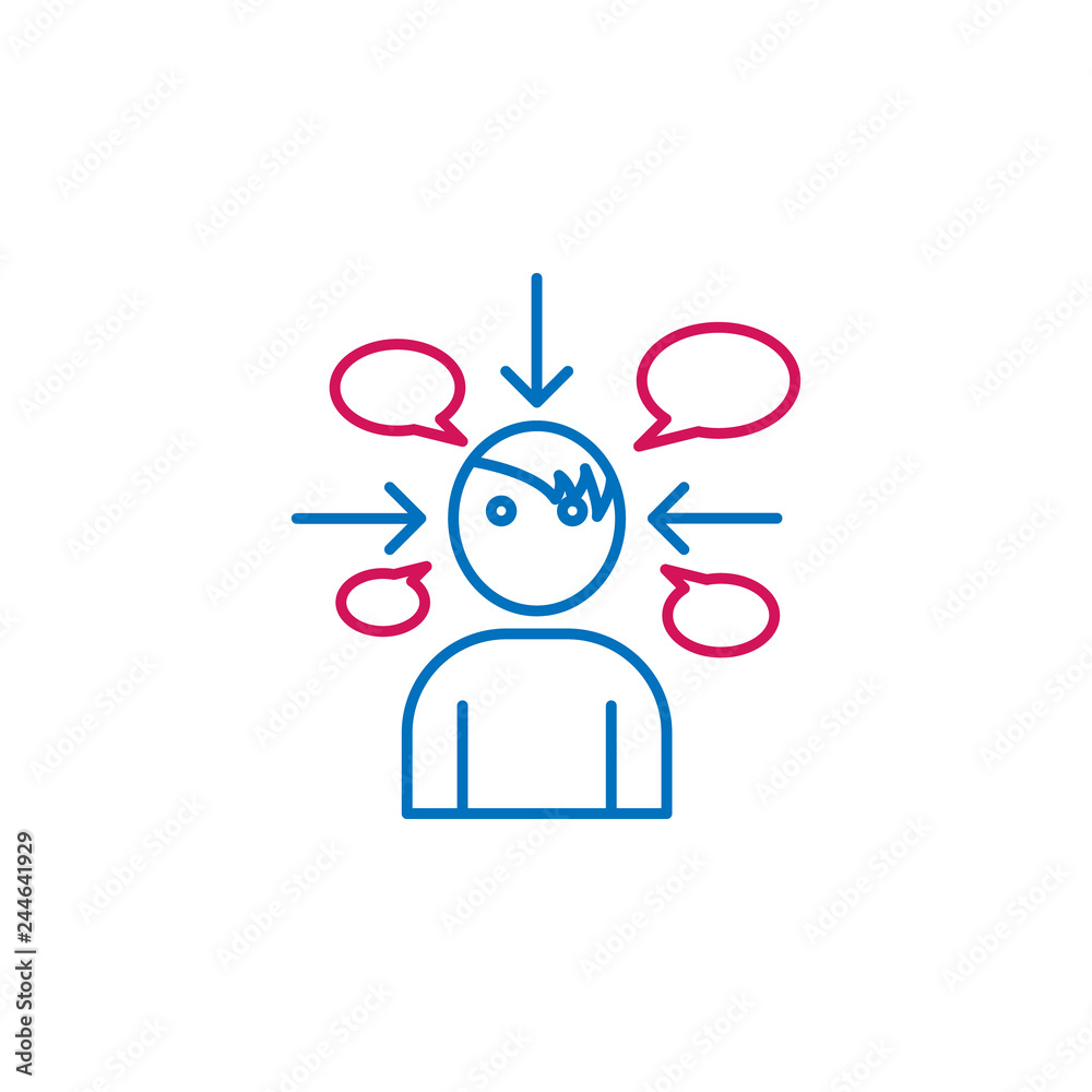 Job resume, avatar 2 colored line icon. Simple colored element icon. Job resume, avatar outline symbol design icon from job resume set