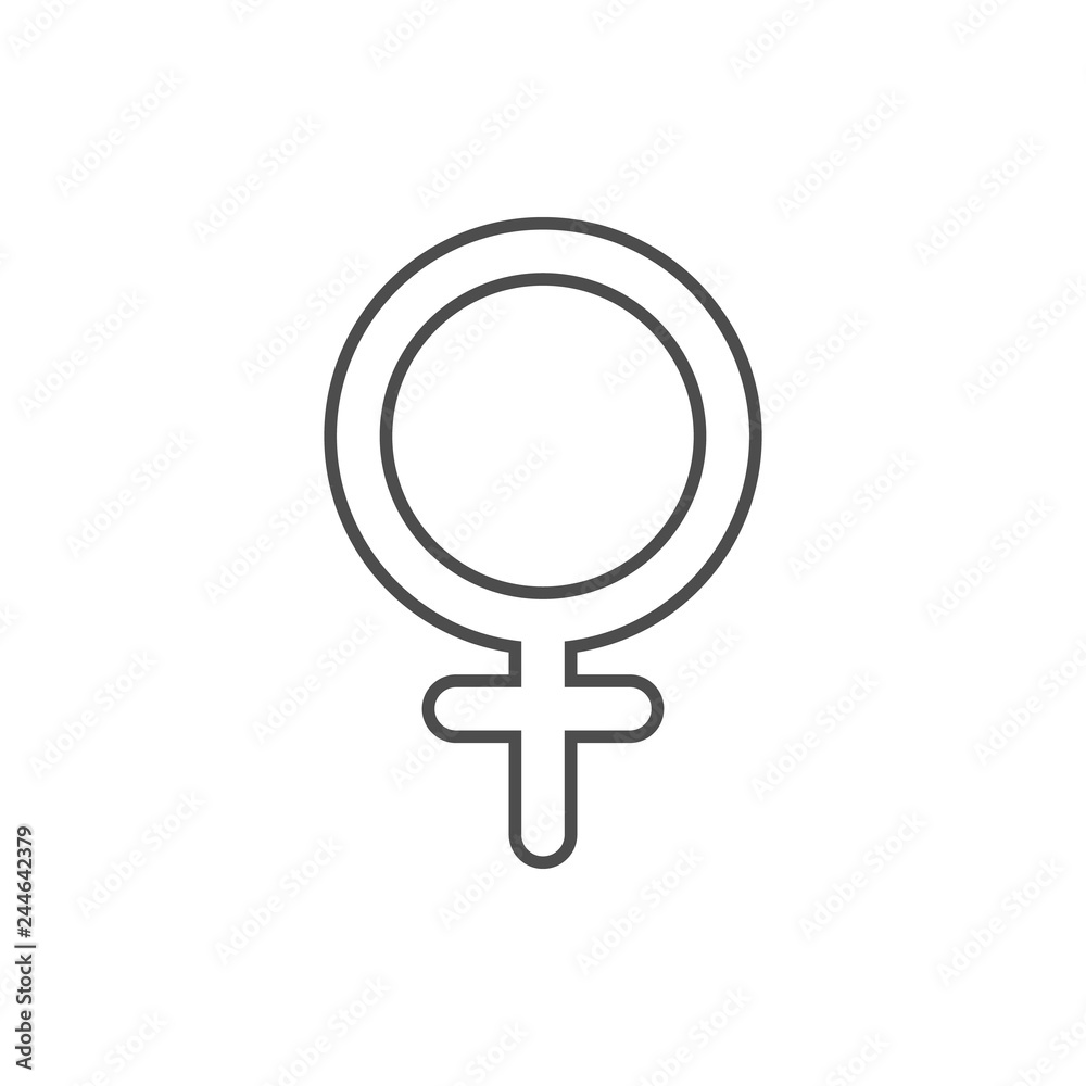 female sign icon. Element of cyber security for mobile concept and web apps icon. Thin line icon for website design and development, app development female sign icon. Element of cyber security for mobile concept and web apps icon. Thin line icon for website design and development, app development