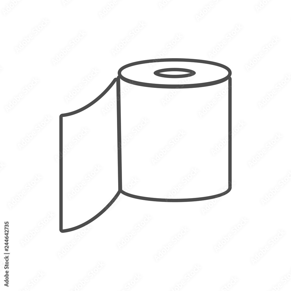 toilet paper icon. Element of cyber security for mobile concept and web apps icon. Thin line icon for website design and development, app development toilet paper icon. Element of cyber security for mobile concept and web apps icon. Thin line icon for website design and development, app development