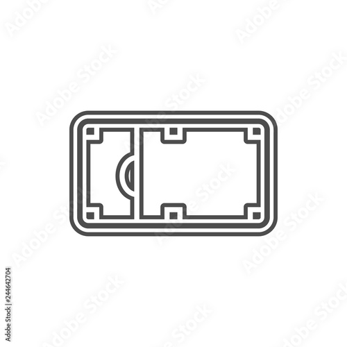 field of street basketball icon. Element of cyber security for mobile concept and web apps icon. Thin line icon for website design and development, app development