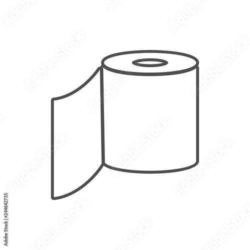 toilet paper icon. Element of cyber security for mobile concept and web apps icon. Thin line icon for website design and development, app development