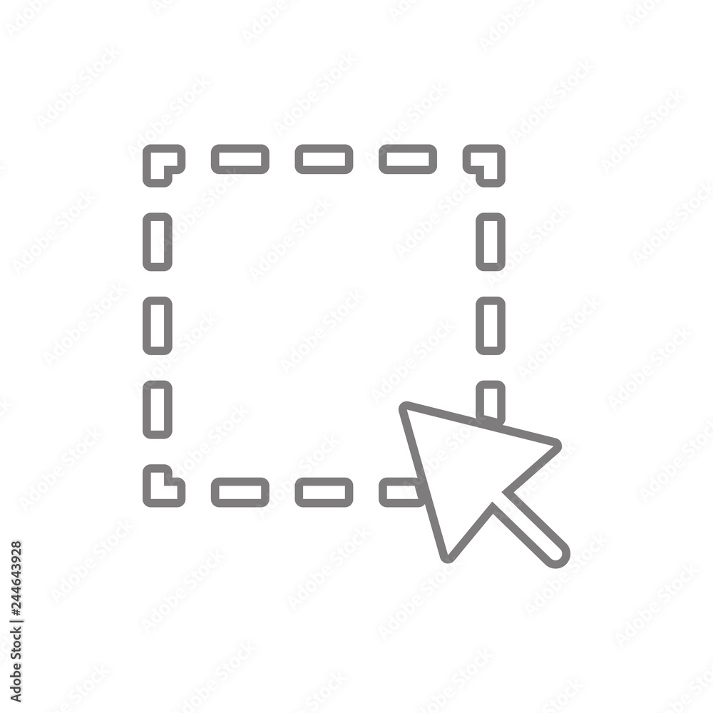 Selected Area icon. Element of web, minimalistic for mobile concept and web apps icon. Thin line icon for website design and development, app development Selected Area icon. Element of web, minimalistic for mobile concept and web apps icon. Thin line icon for website design and development, app development