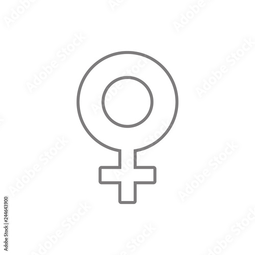 female icon. Element of web, minimalistic for mobile concept and web apps icon. Thin line icon for website design and development, app development