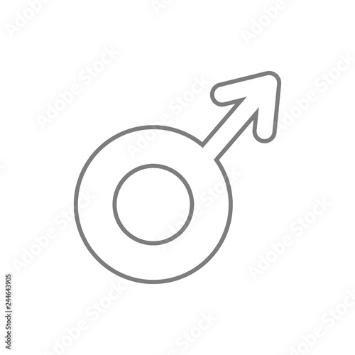 male icon. Element of web, minimalistic for mobile concept and web apps icon. Thin line icon for website design and development, app development photo