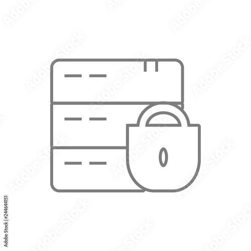 Cracked / Broken lock icon. Element of cyber security for mobile concept and web apps icon. Thin line icon for website design and development, app development