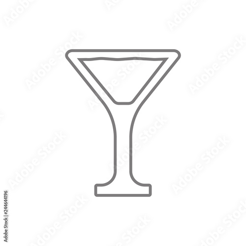 Martini glass  icon. Element of cyber security for mobile concept and web apps icon. Thin line icon for website design and development, app development