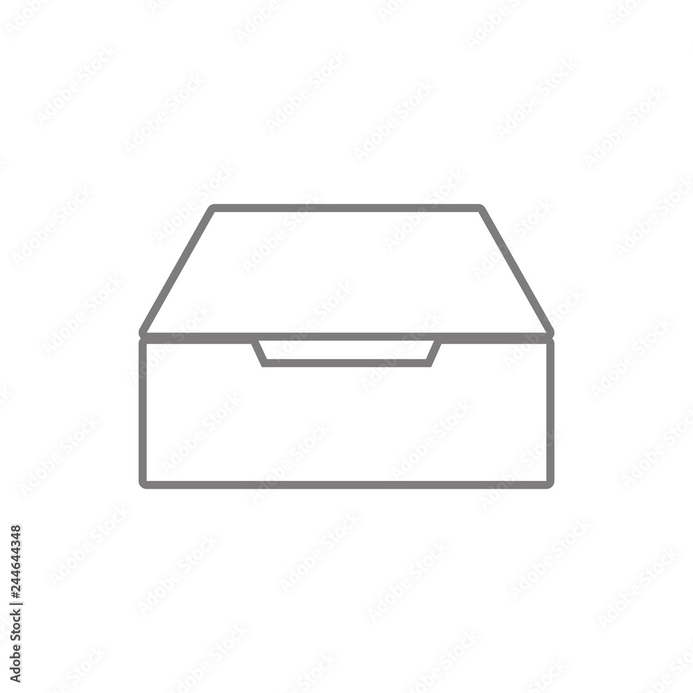 Drawer icon. Element of cyber security for mobile concept and web apps icon. Thin line icon for website design and development, app development Drawer icon. Element of cyber security for mobile concept and web apps icon. Thin line icon for website design and development, app development