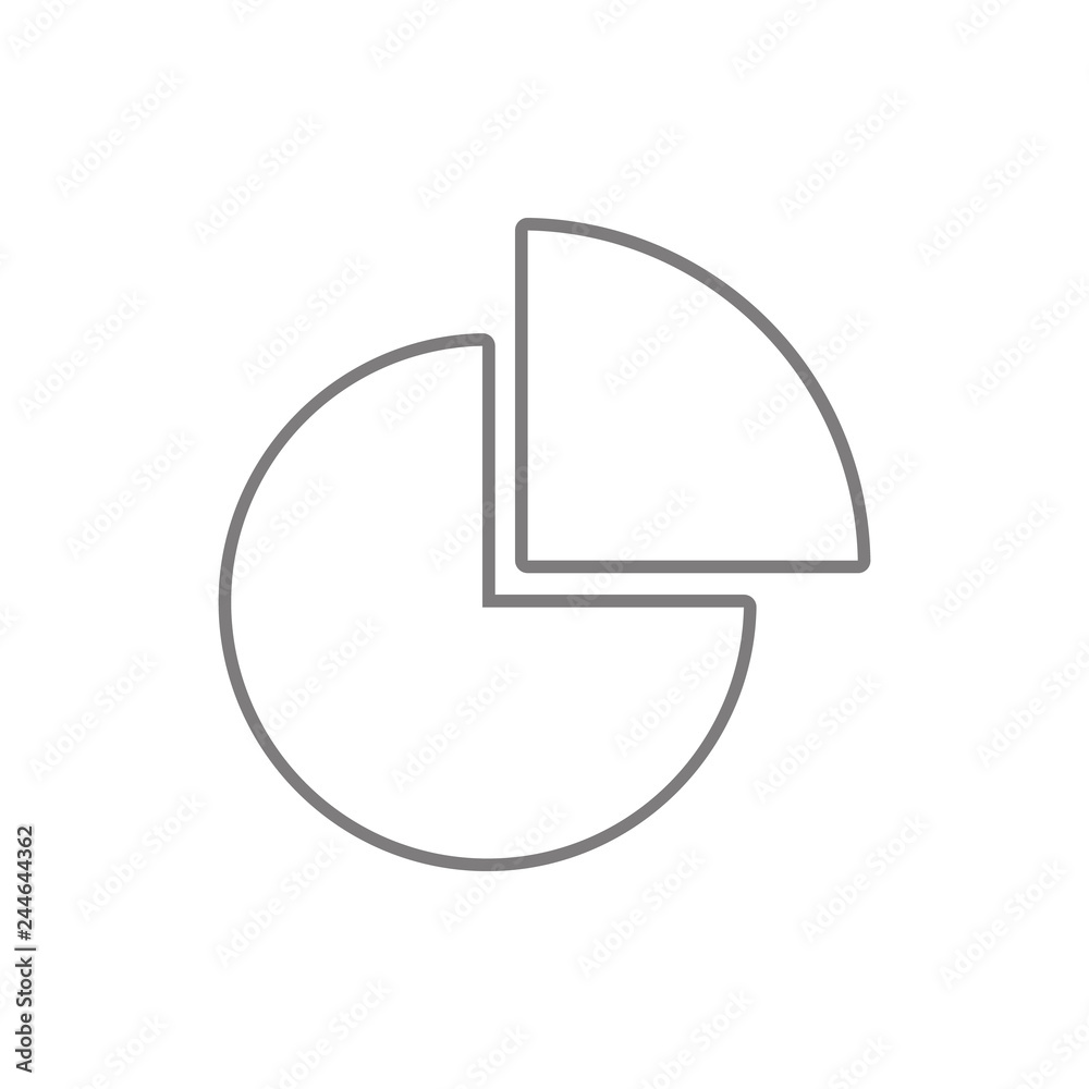 Pie Chart icon. Element of cyber security for mobile concept and web apps icon. Thin line icon for website design and development, app development Pie Chart icon. Element of cyber security for mobile concept and web apps icon. Thin line icon for website design and development, app development