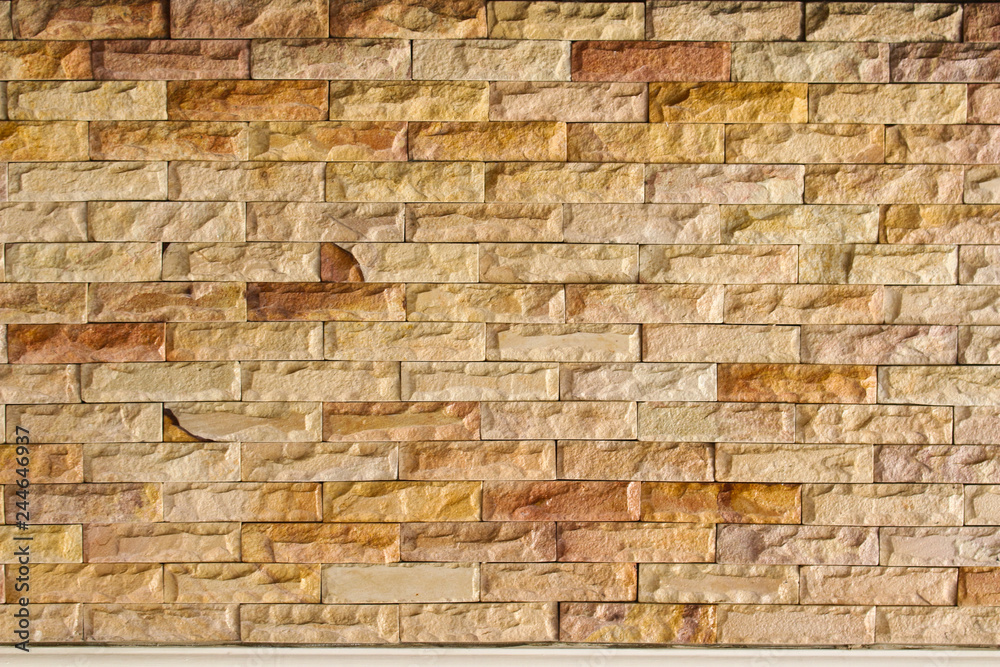 Slate Marble Split Face Mosaic  pattern and background stone brick wall