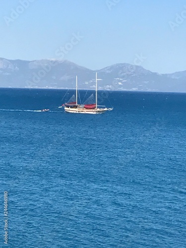 yacht in the sea