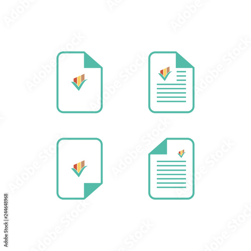 Documents of Business work Icon Vector Illustration