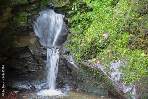 Waterfall at St Nectans   Glenn near Tintagel in northern Cornwall  UK.