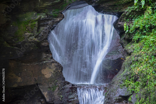 Waterfall at St Nectans´ Glenn near Tintagel in northern Cornwall, UK.