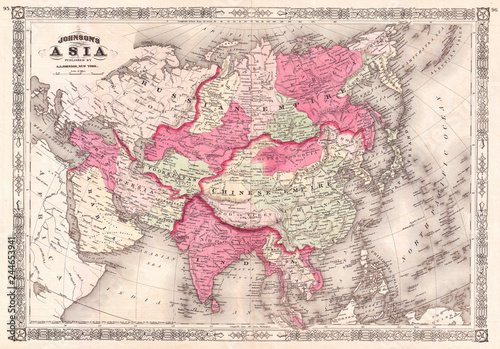 1867, Johnson Map of Asia