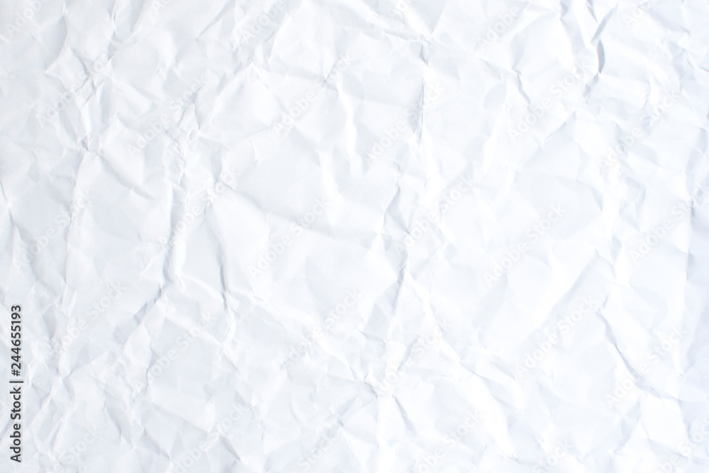 white crumpled paper texture background