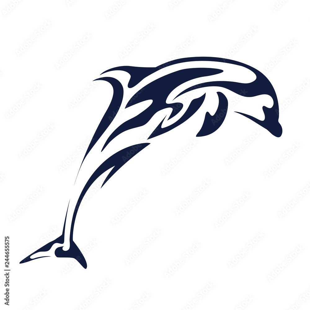 Dolphins Tattoo Stock Illustrations, Cliparts and Royalty Free Dolphins  Tattoo Vectors