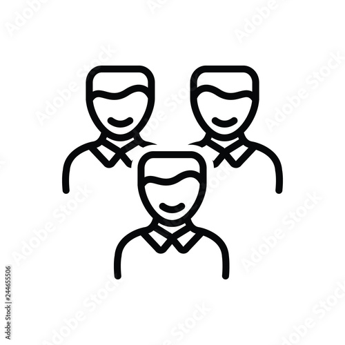 Black line icon for clients