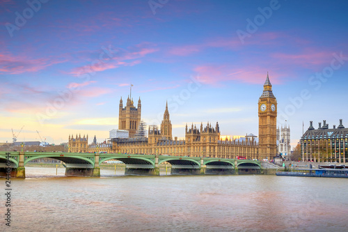 Big Ben and Houses of Parliament in London