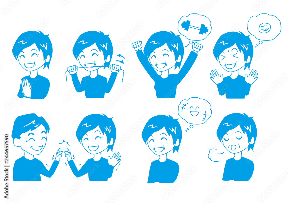 笑いヨガイラスト Stock Illustration Adobe Stock