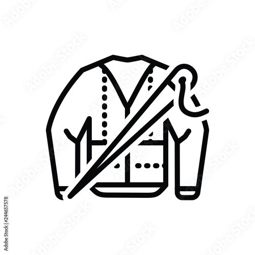 Black line icon for bespoke 