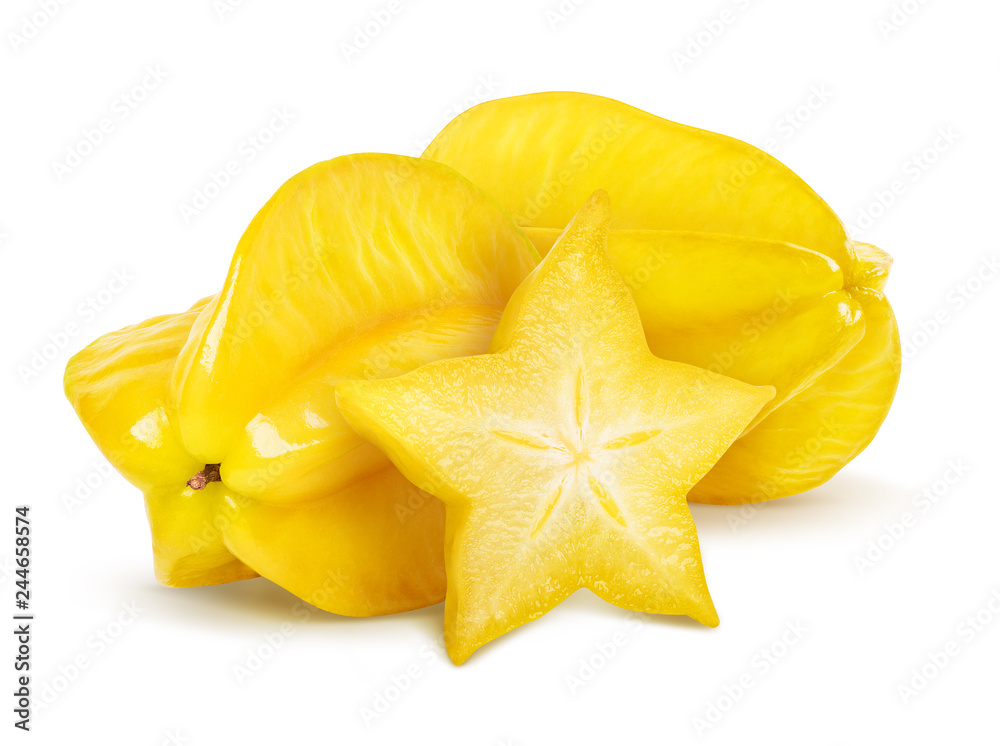 Carambola star fruit isolated Carambola star fruit isolated