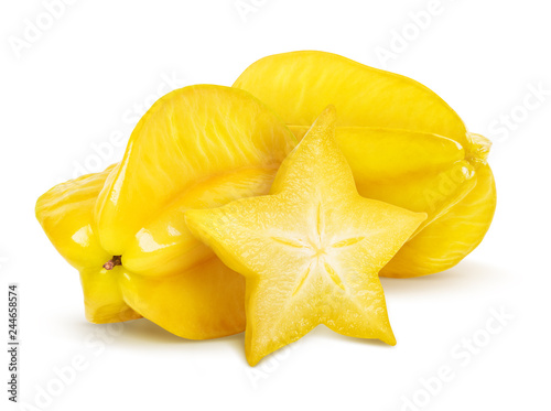 Carambola star fruit isolated