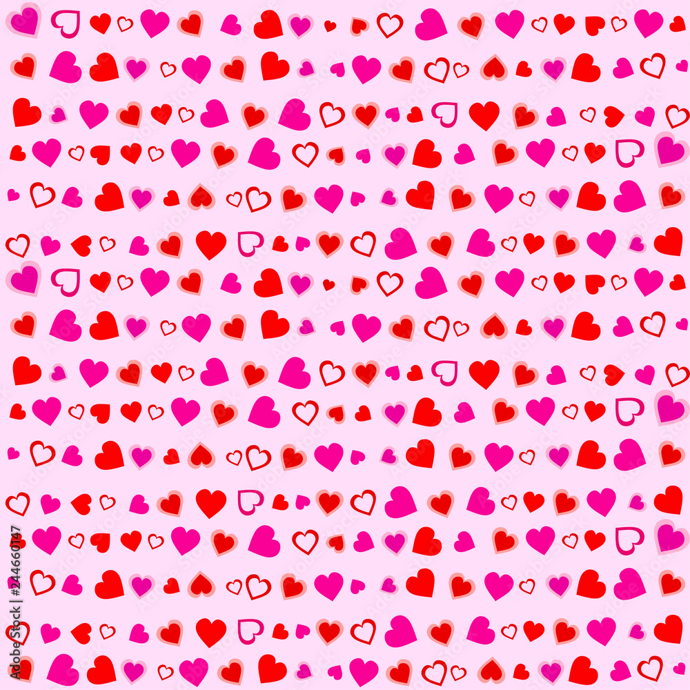 seamless pattern of hearts on pink background for valentine day seamless pattern of hearts on pink background for valentine day