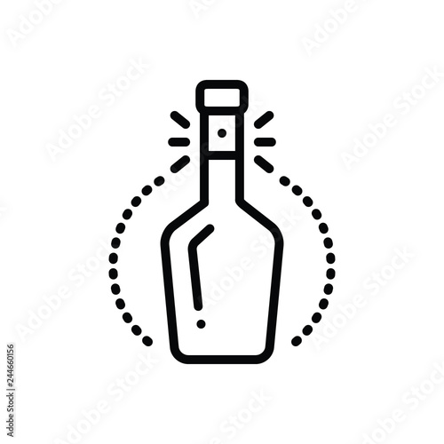 Black line icon for bottleneck 
