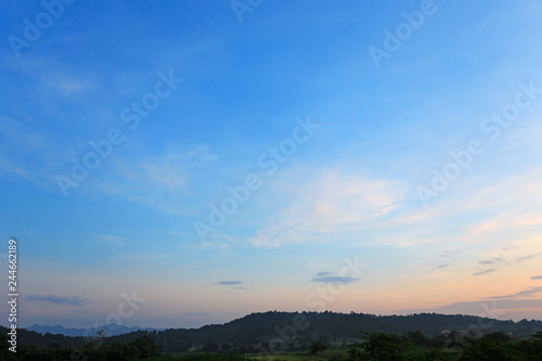 Landscape scenery mountain background at sunrise time.