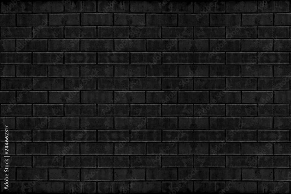 weathered old dark black cement brick blocks wall texture surface  background. for any vintage design artwork. Stock Photo | Adobe Stock