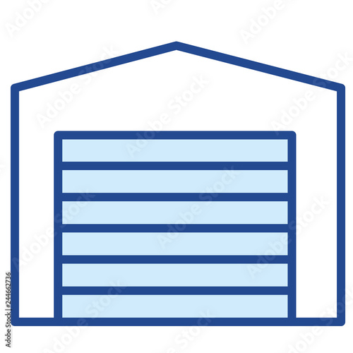 Hangar, Flughafen Vector Icon Illustration