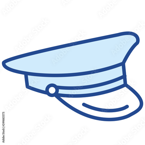 Pilotenmütze, Uniform Vector Icon Illustration