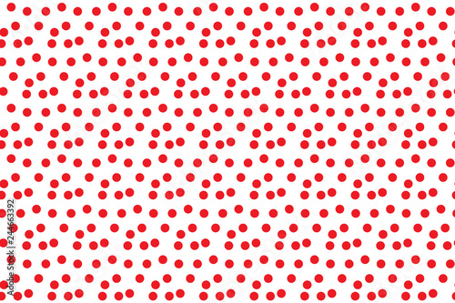 White background random scattered circle red dots seamless pattern