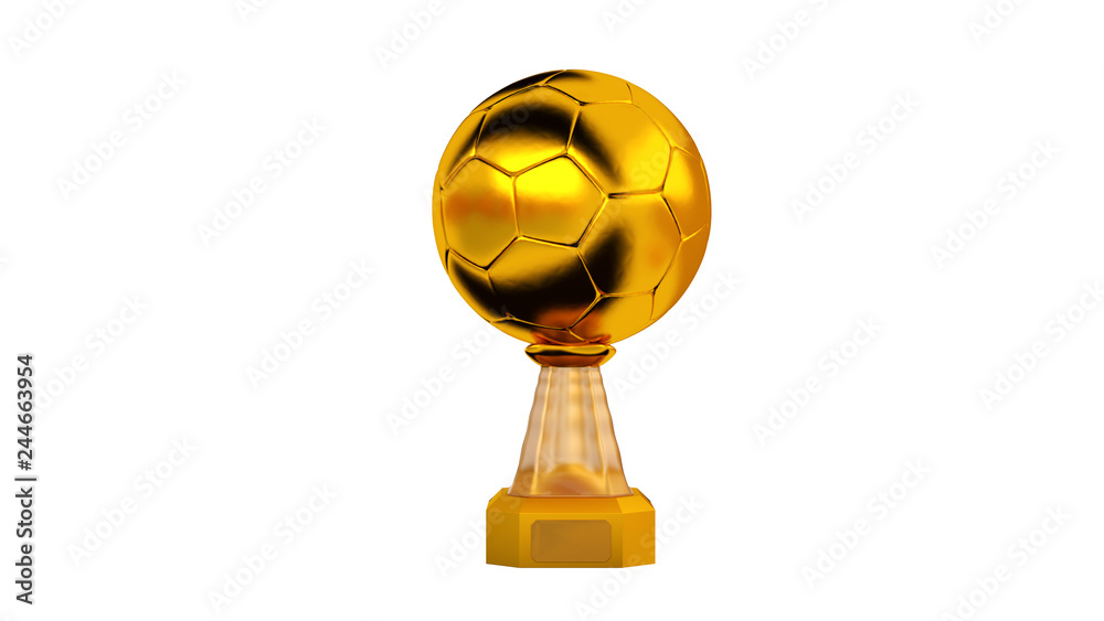 Front View of Handball Gold Trophy