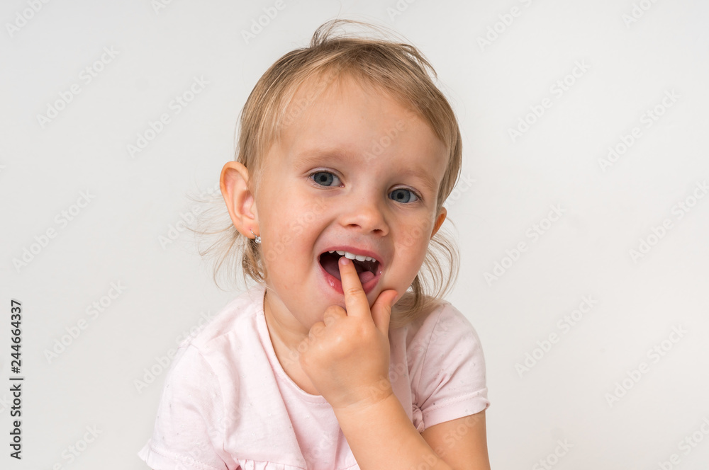 Little baby with finger inside mouth Little baby with finger inside mouth