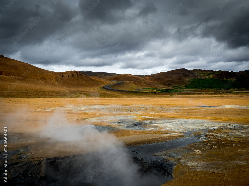 Geothermal landcape in Iceland