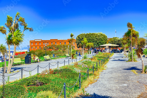 Maritime Garden . Ocean Quay in the north of San Francisco.