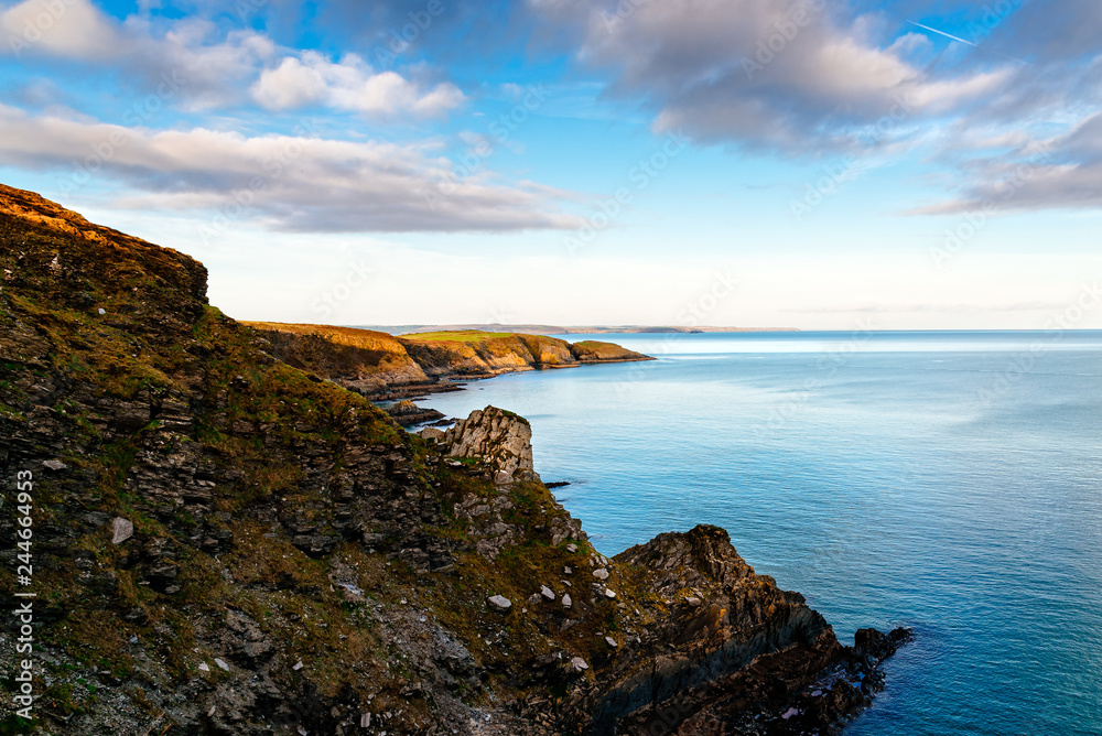 Scenic view of cliffs at Old Head of Kinsale