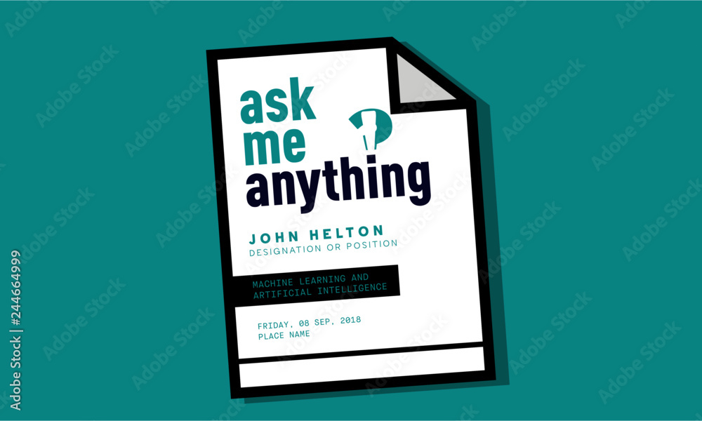 Ask Me Anything. AMA Session. Modern AMA Design Template for Business and Corporate talk for website/ banners/poster/flyer/blog promotions. . Team discussion concept