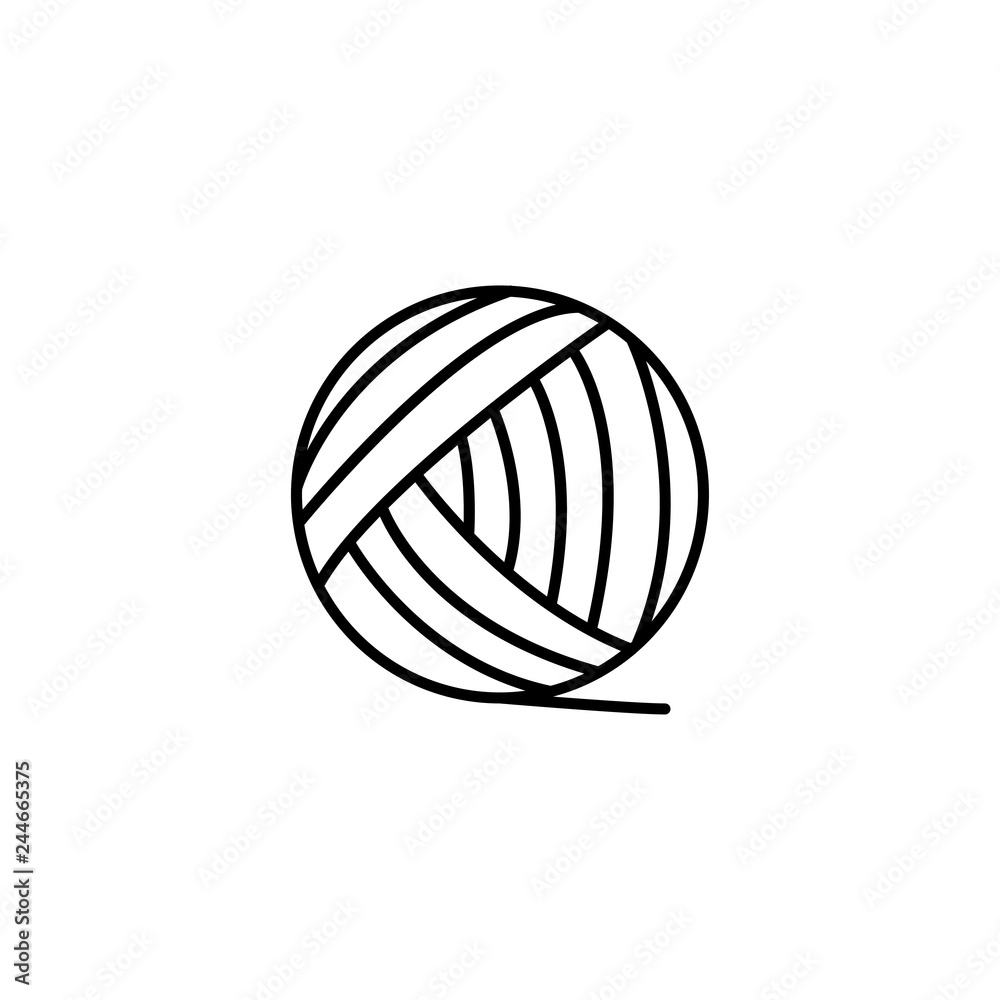 ball yarn icon vector