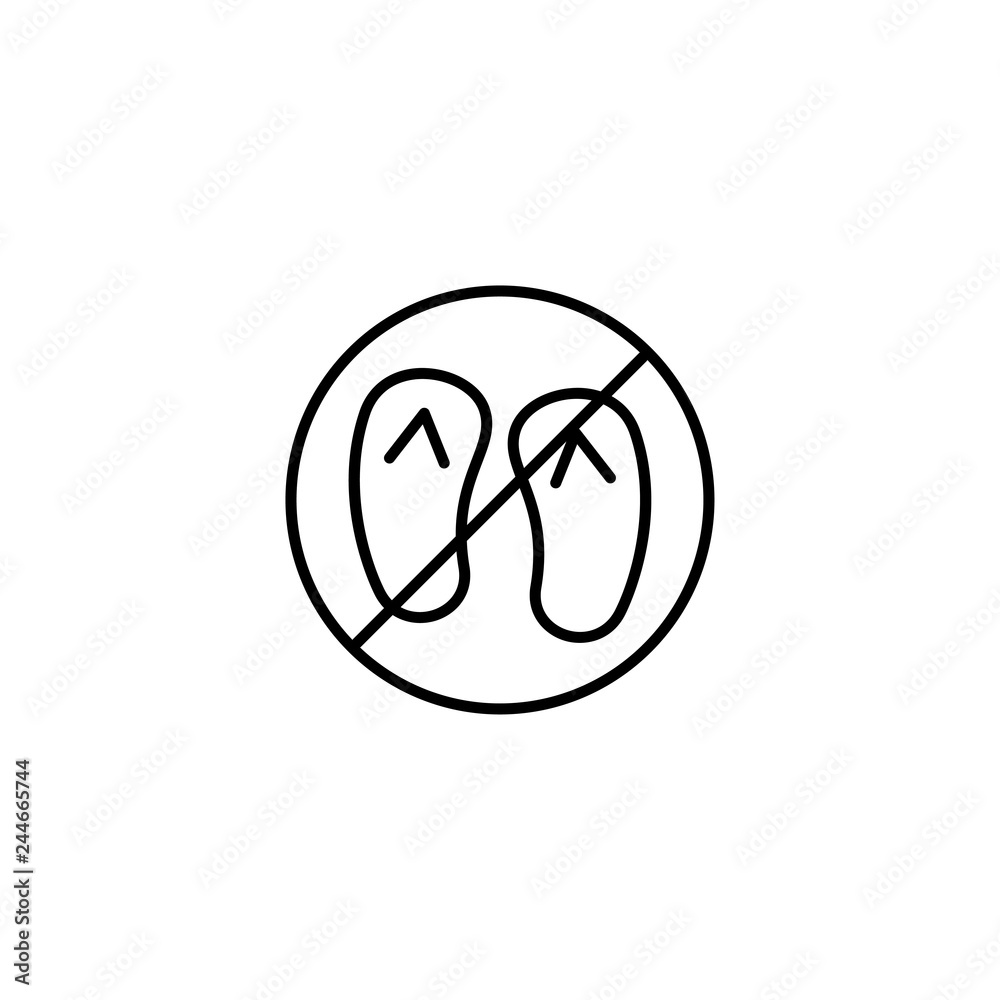 no sandals icon vector no sandals icon vector