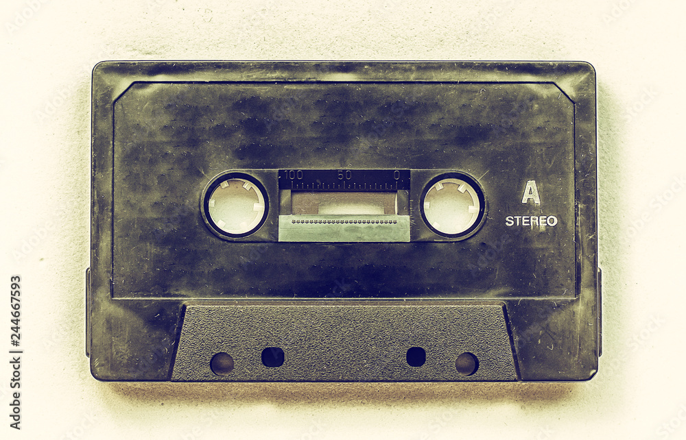 Cintas de cassette antiguo para radio cassette Stock Photo