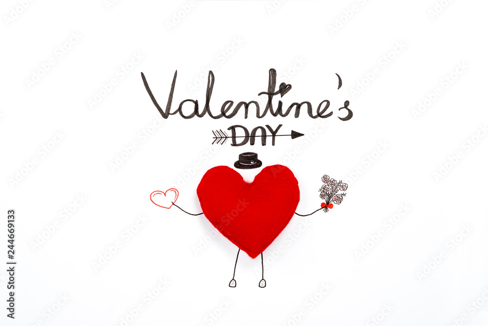 Simple valentine card with heart Simple valentine card with heart