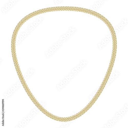 Gold necklace icon. Cartoon of gold necklace vector icon for web design isolated on white background