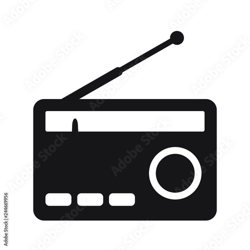 Retro radio vector icon