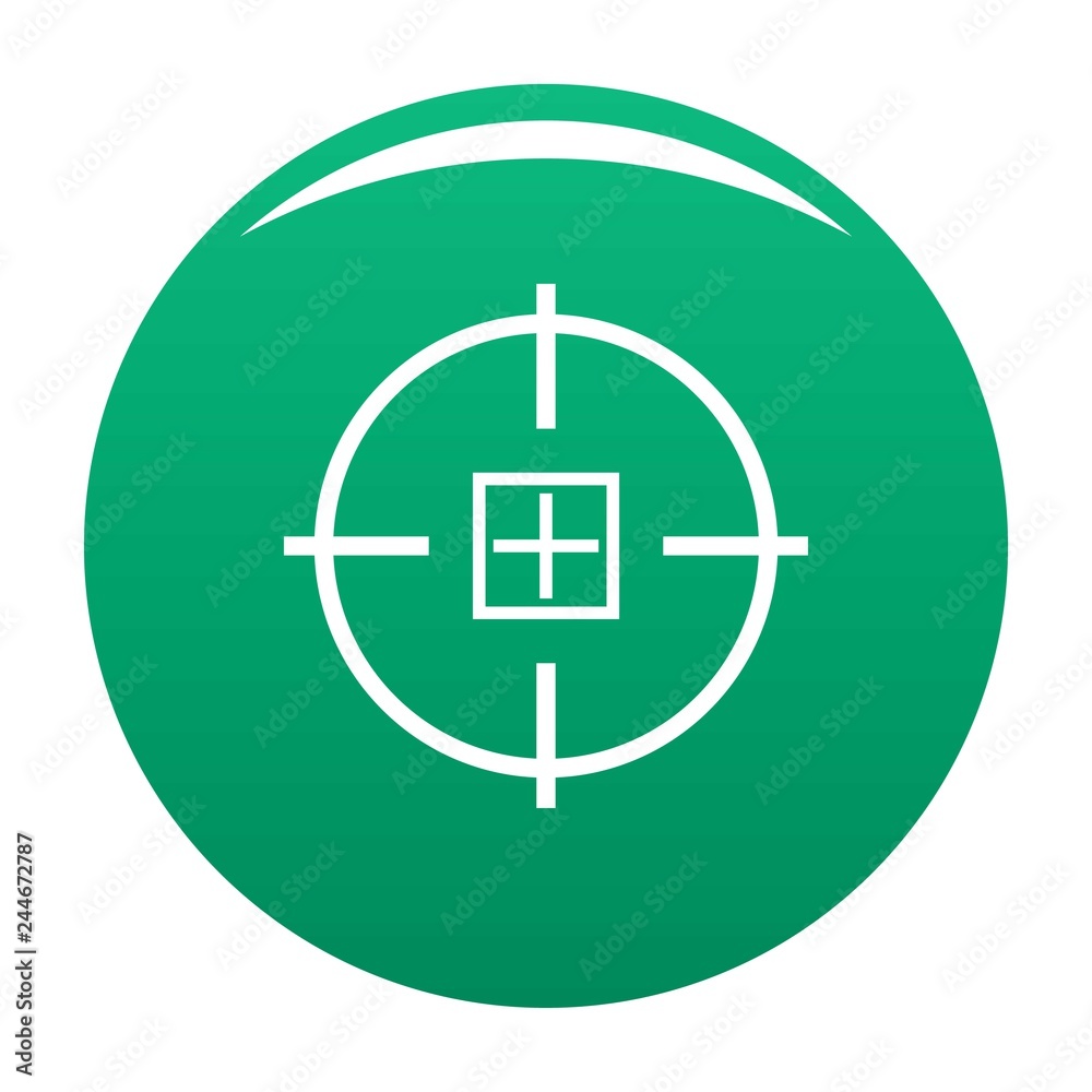 Obraz premium Optical mission icon. Simple illustration of optical mission vector icon for any design green