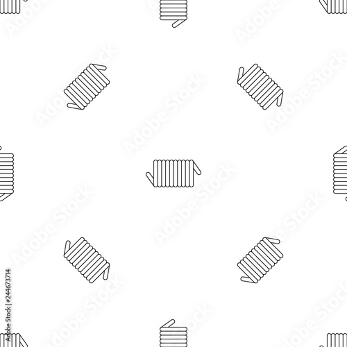 Cord spring coil pattern seamless vector repeat geometric for any web design