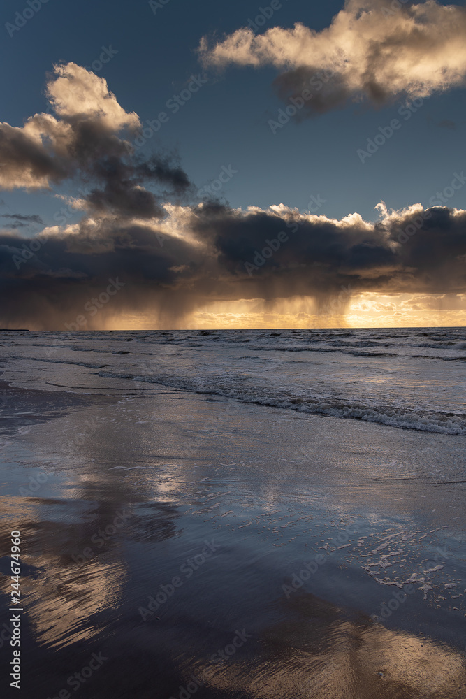 Dark and stormy clouda above Baltic sea. Dark and stormy clouda above Baltic sea.