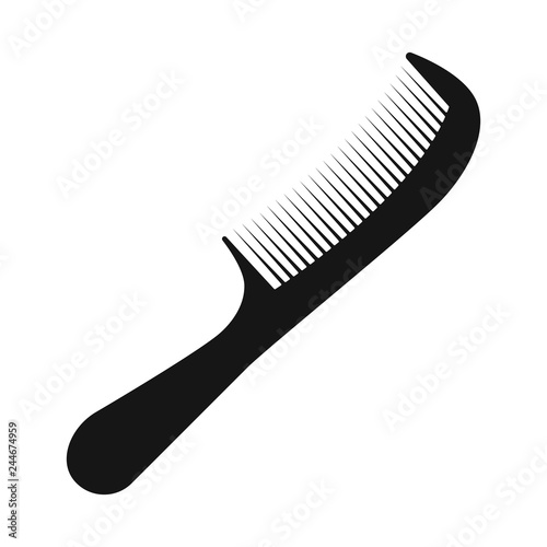 Vector illustration of brush and hair symbol. Collection of brush and hairbrush stock vector illustration.